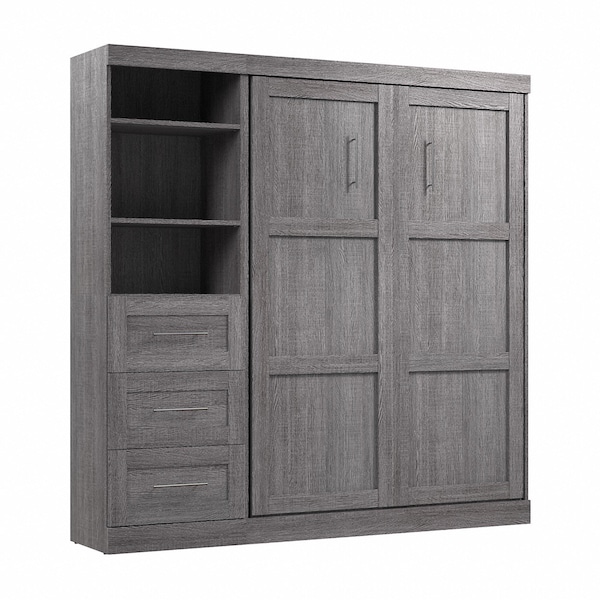 Full Wall Bed Kit, Pur, Bark Gray, 84"
